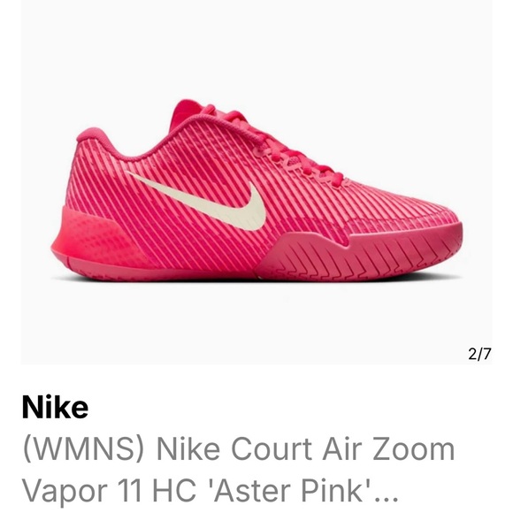 Women’s Nike Zoom Vapor 11 HC Size 9 Tennis Shoes - Picture 10 of 13